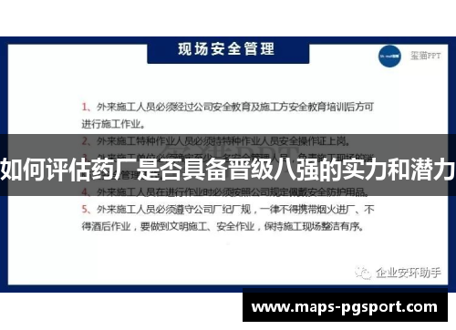 如何评估药厂是否具备晋级八强的实力和潜力